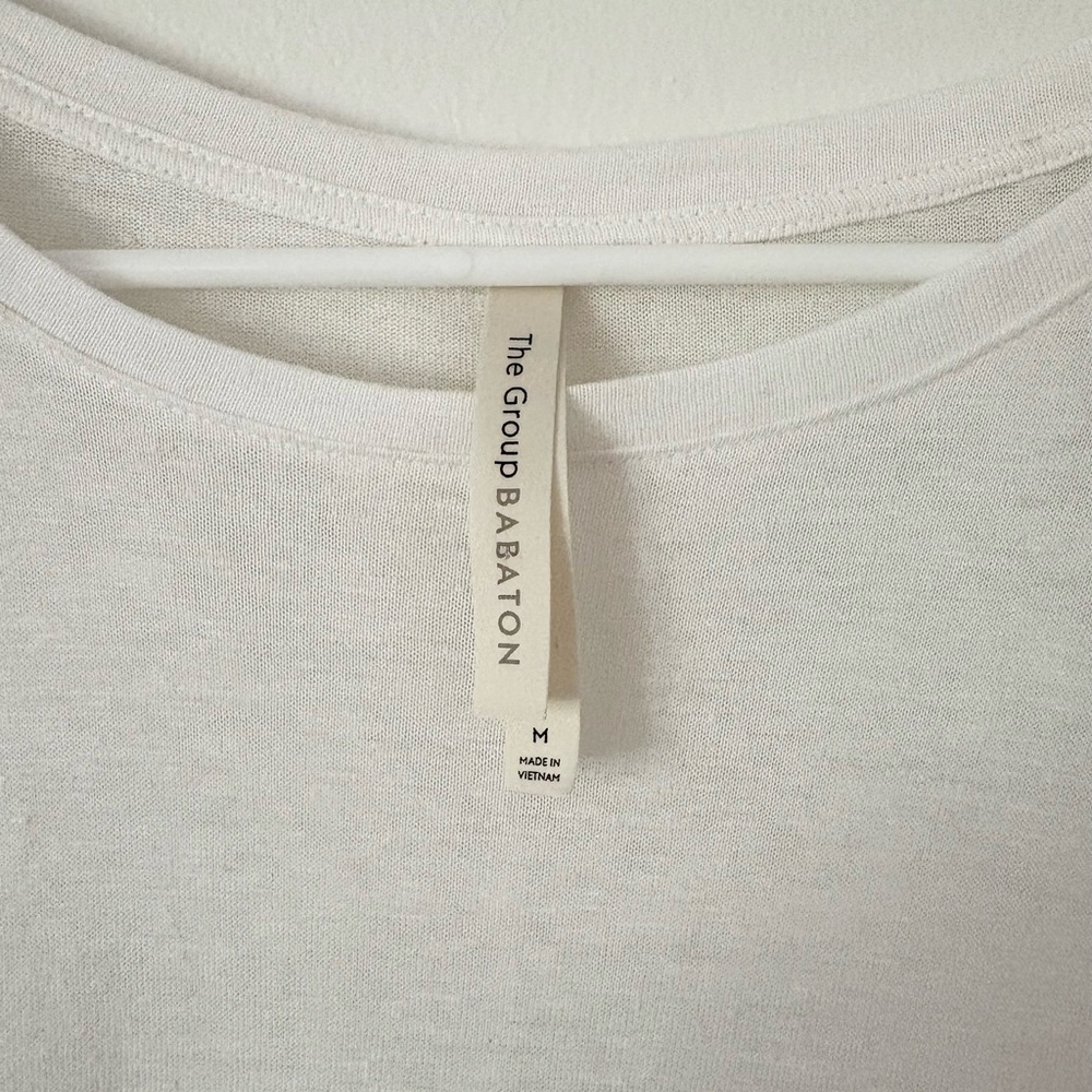 Babaton The Group NEW Foundation Relaxed Crop Top in White Size Medium - Picture 7 of 8